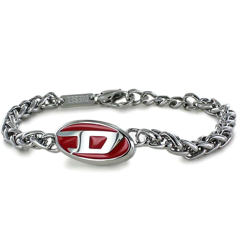 ★関税込★DIESEL★DX1432040 ロゴ チェーン ブレスレット★ ディーゼル DIESEL ブレスレット ロゴチェーンブレスレット