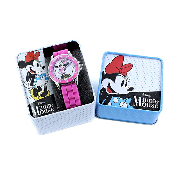 Disney Kids キッズウォッチ 子供用 腕時計 女の子 ディズニー ミニー キャラクター ラバー ピンク こども 小学生 入学祝い Mn1157 誕生日プレゼント 史上最も激安
