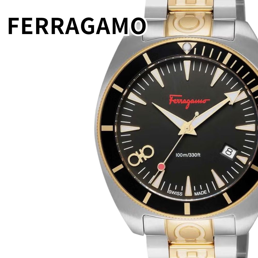 フェラガモ 腕時計 メンズ Ferragamo エクスペリエンス スイス製 39mm ブラック ゴールド コンビ 10気圧防水 ブランドウォッチ 高級時計 彼氏 夫 誕生日 記念日 プレゼント ギフト SFMG00421 成人 卒業 入学｜ブランド腕時計 nopple