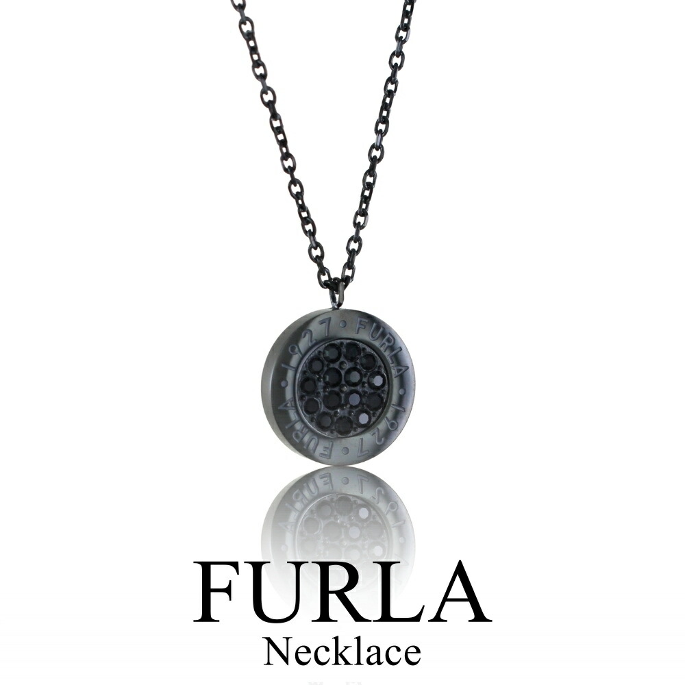 FURLA フルラ ネックレス レディース ペンダント ブラック シンプル かわいい おしゃれ ブランド アクセサリー 彼女 母 誕生日 記念日 ギフト 成人 卒業 入学