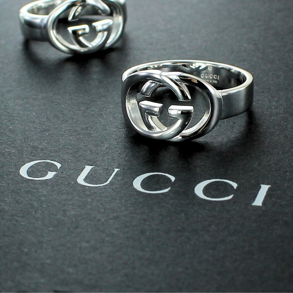 GUCCI グッチ 有りの実輪っか 指環 有りの実付属物 二人組 2点書き割り しろがね色925 メンズ レディース ユニ一発やる 7号～23号 選べる大きさ お一揃い 有りの実書き割り ブランド名輪っか 190483-J8400-8106 祝する日 差し上げ物 差し上げ物 成年者 卒 はいり込む