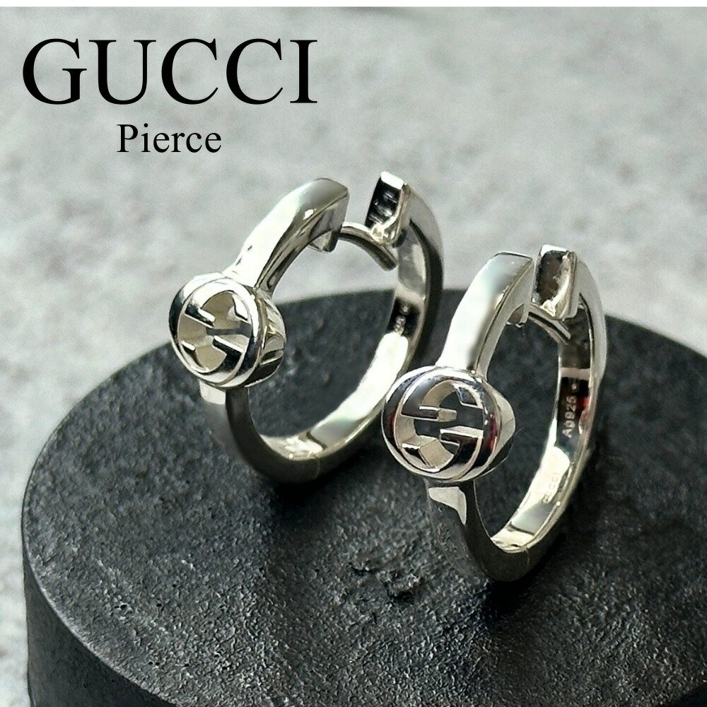 楽天市場】GUCCI グッチ レディース フープピアスジオメトリック