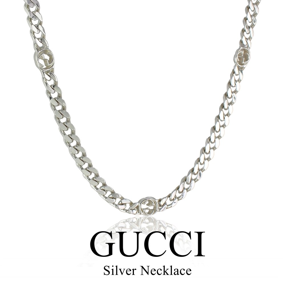 グッチ ネックレス インターロッキングG シルバー925 ペンダント GUCCI レディース メンズ ユニセックス アクセサリー ブランド プレゼント ギフト 記念日 誕生日 843630 成人 卒業 入学｜ブランド腕時計 nopple