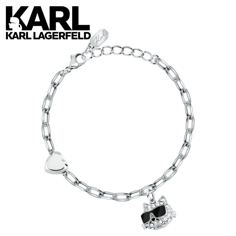 KARL LAGERFELD 正規品 ブレスレット キャット チャーム 猫 シルバー ジュエリー レディース カールラガーフェルド アクセサリー ギフト プレゼント 誕生日 記念日 成人 卒業 入学