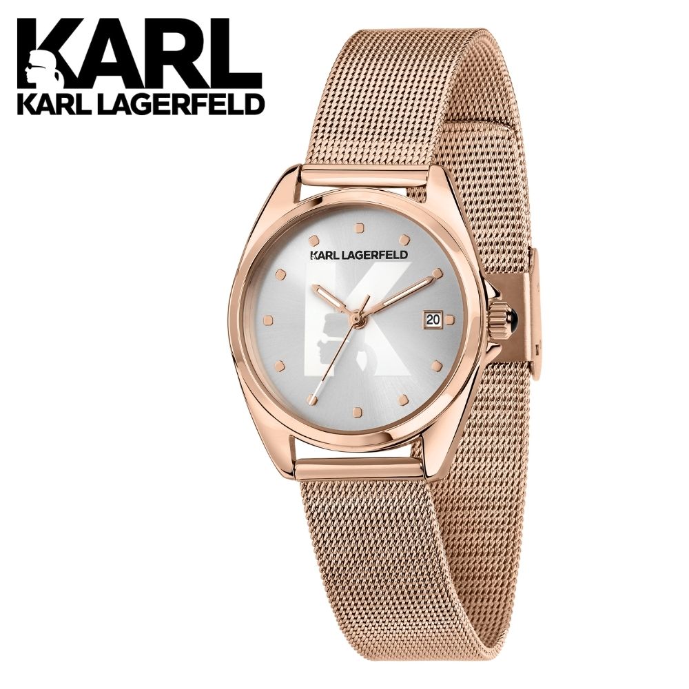 正規品 日本限定 KARL LAGERFELD 腕時計 レディース メッシュベルト ローズゴールド シルバー カールラガーフェルド ウォッチ 誕生日 記念日 ギフト プレゼント 成人 卒業 入学 21,542円