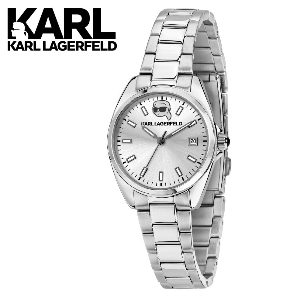 正規品 日本限定モデル KARL LAGERFELD 腕時計 レディース メタルブレス シルバー カールラガーフェルド ウォッチ 誕生日 記念日 ギフト プレゼント 成人 卒業 入学｜ブランド腕時計 nopple