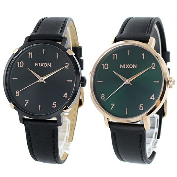 Fashion The Sale ペアウォッチ 女性 男性 誕生日 プレゼント ペアギフト ニクソン 腕時計 メンズ レディース ブラック グリーン 革ベルト 夫婦 親 記念日 結婚祝い Andapt Com