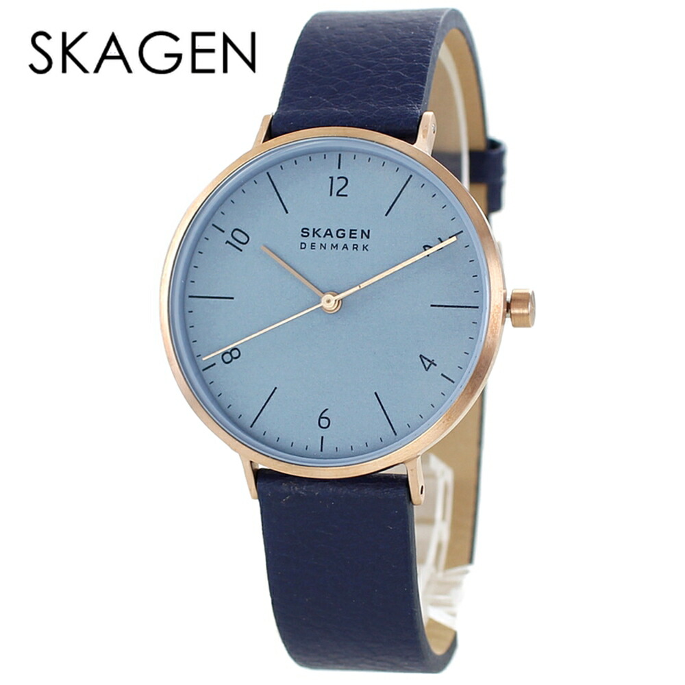 SKAGEN ブルーシェル星空文字盤　グレーレザー  レディース　腕時計 SKAGEN ブルーシェル星空文字盤 グレーレザー レディース 腕時計
