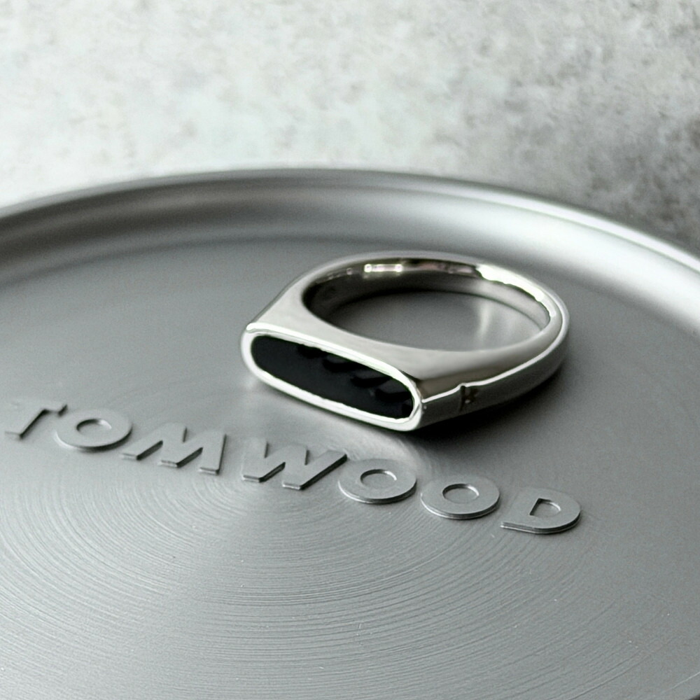 TOMWOOD トム木材 輪っか メンズ レディース しろがね色925 指環 オニキス 分かりやすい 今めかしい ブランド名 付属品 差し上げ物 差し上げ物 100653 成年者 卒 はいり込む
