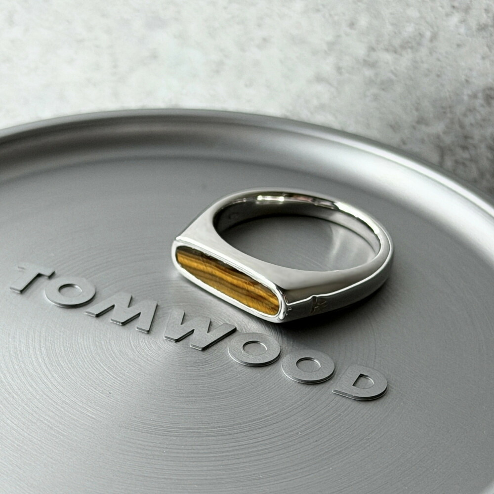 TOMWOOD トム木材 輪っか メンズ レディース しろがね色925 指環 タイガーアイ 分かりやすい 今めかしい ブランド名 付属品 差し上げ物 差し上げ物 100655 成年者 卒 はいり込む