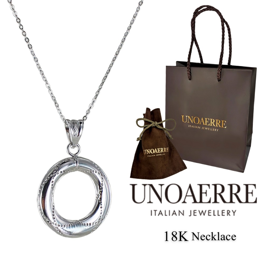 正規品 ウノアエレ ショッパー付き ホワイトゴールド ネックレス レディース 18K 18金 K18WG 誕生日プレゼント 女性 妻 ペンダント チェーンネックレス おしゃれ ゴールド イタリア製 K18 金 ギフト 贈り物 彼女 母 婚約 結婚記念日 成人式 お祝い 成人 卒業 入学｜ブランド腕時計 nopple