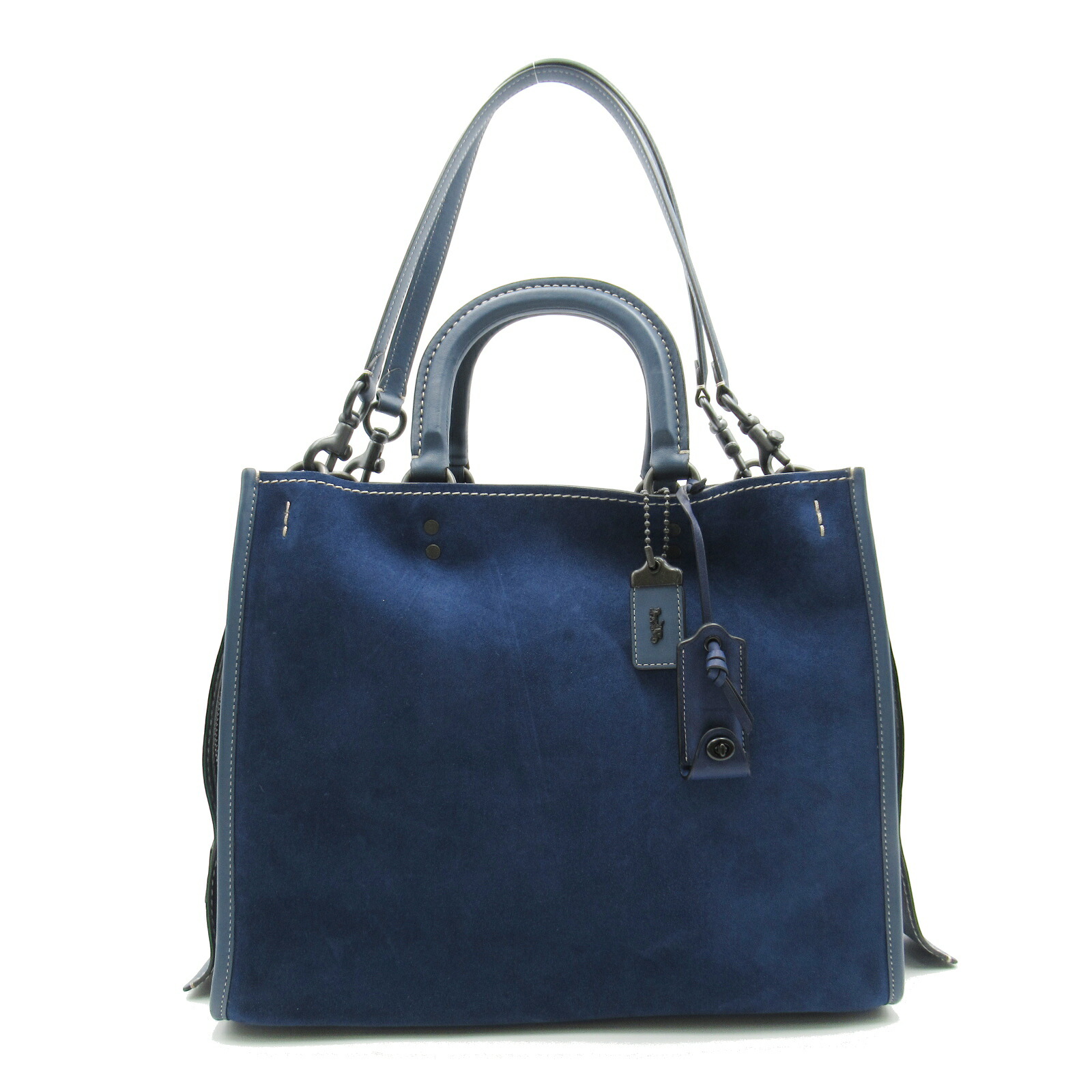 Coach コーチ ショルダーバッグ ランクs ブランドオフ 男女兼用バッグ コーチ バッグ 2wayショルダーバッグ ネイビー系 レディース バッグ レザー メンズ 中古 315 ショルダーバッグ ネイビー系