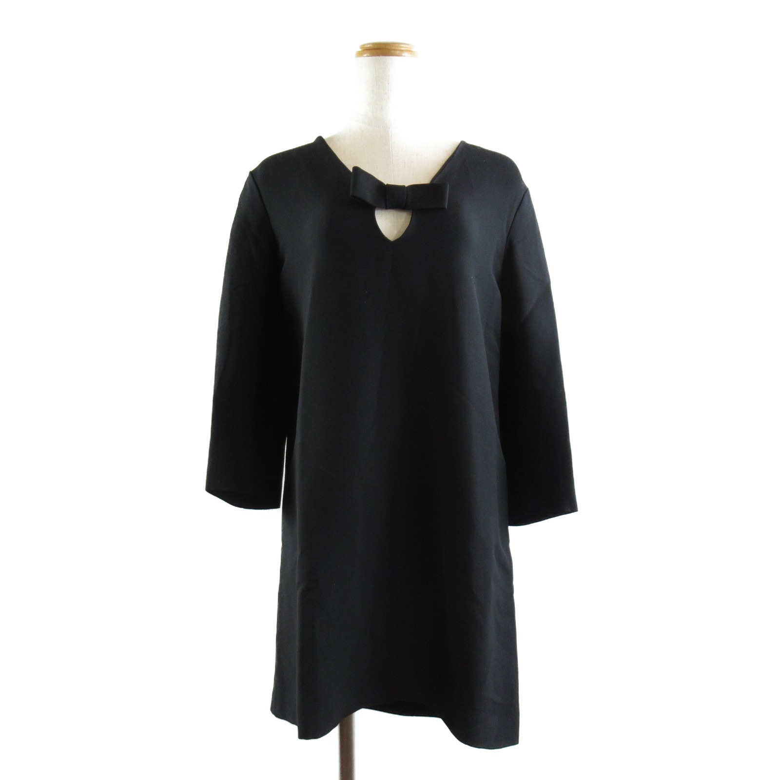 ミュウ ミュウ Miu Miu 衣裳 ワンピース 服条目 トップス その他 ヴィスコース レディース 黒元祖 ブラック 中古 Loadedcafe Com