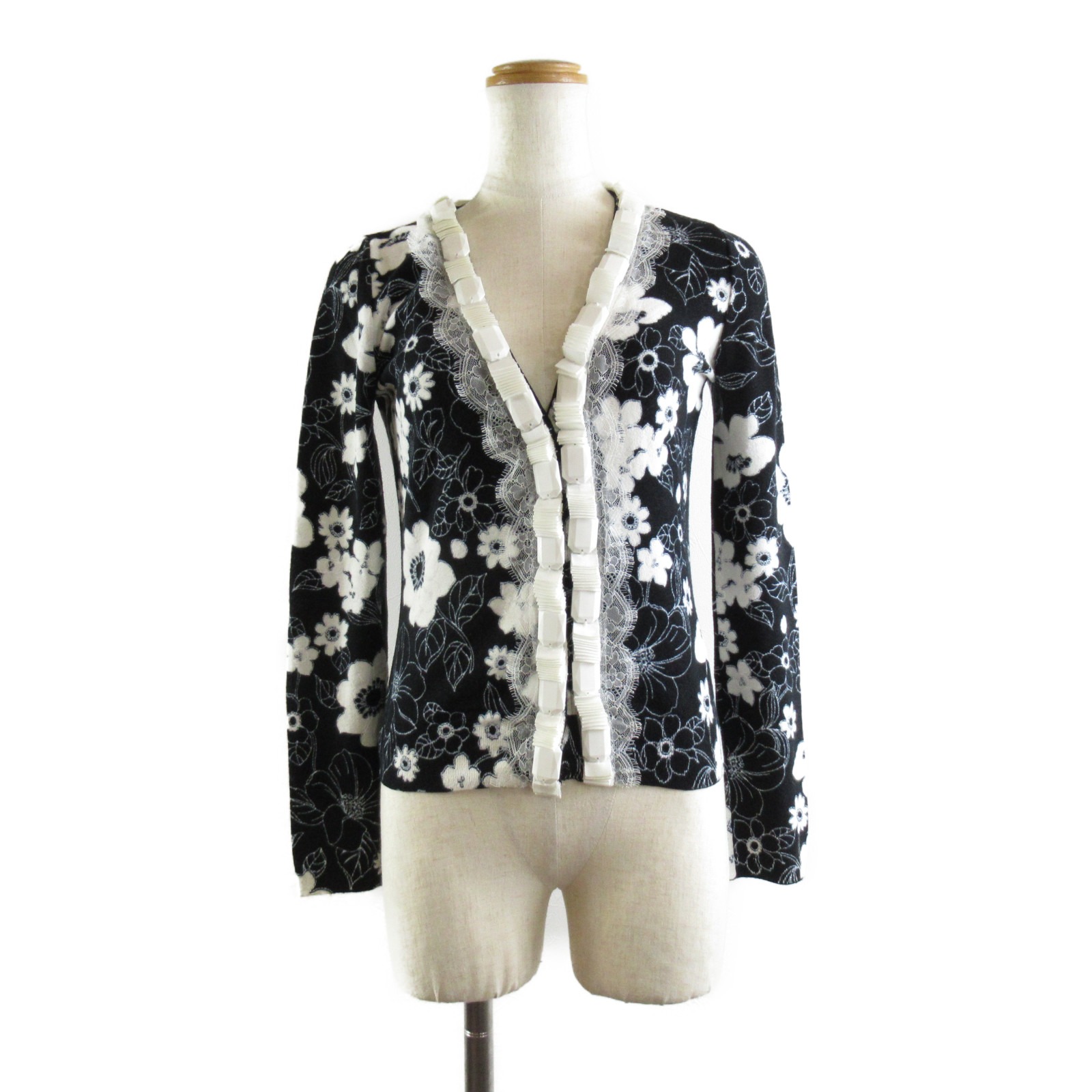 ブルマリン Blumarine カーディガン カーディガン 御召し品 トップス 蛇足 人絹 レディース ネグロ素姓 ブラック 黄金時代握り 中古 Loadedcafe Com