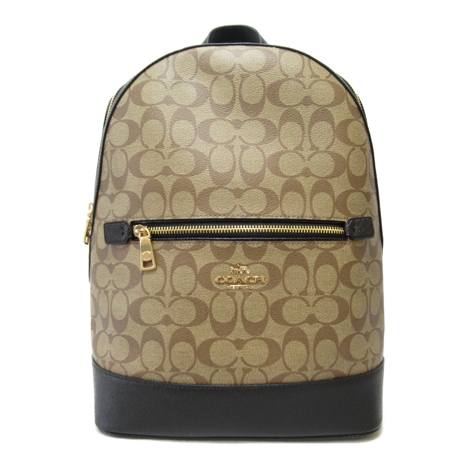 コーチ COACH シグネチャー ケンリー バックパック リュックサック バッグ PVCコーティングキャンバス レザー メンズ レディース ブラック系 カーキ系 カーキ ブラック C5679IMCBI | ブランド ブランドバッグ バック リュック 学校