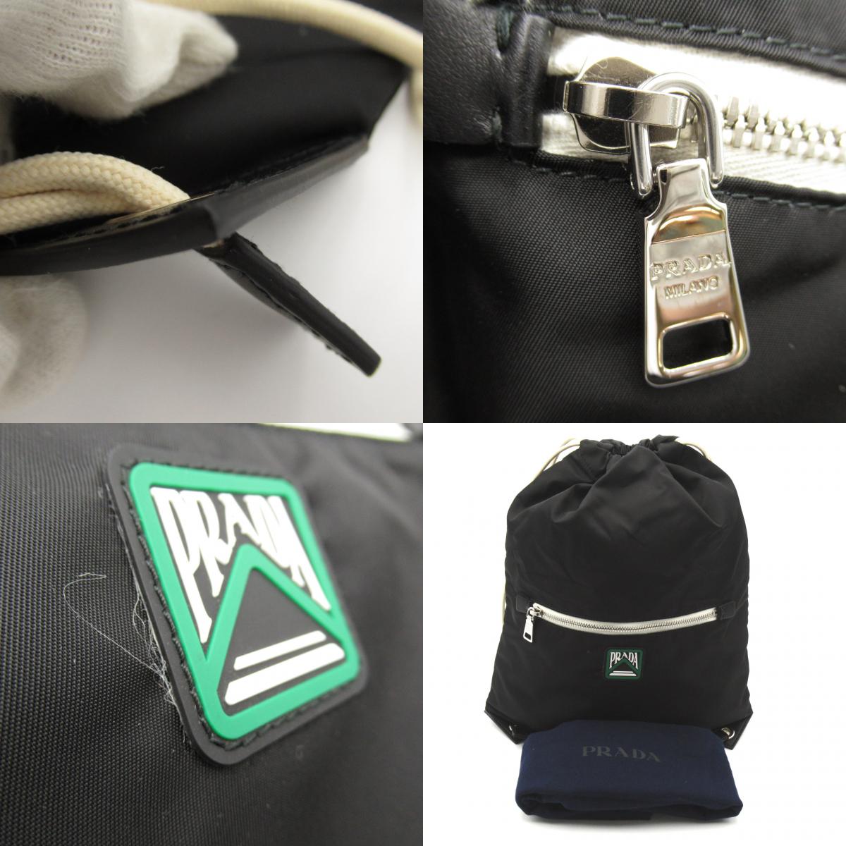 プラダPRADAリュックサックリュックサックバックパックバッグナイロンメンズレディースブラック系ブラック2VZ030【中古】