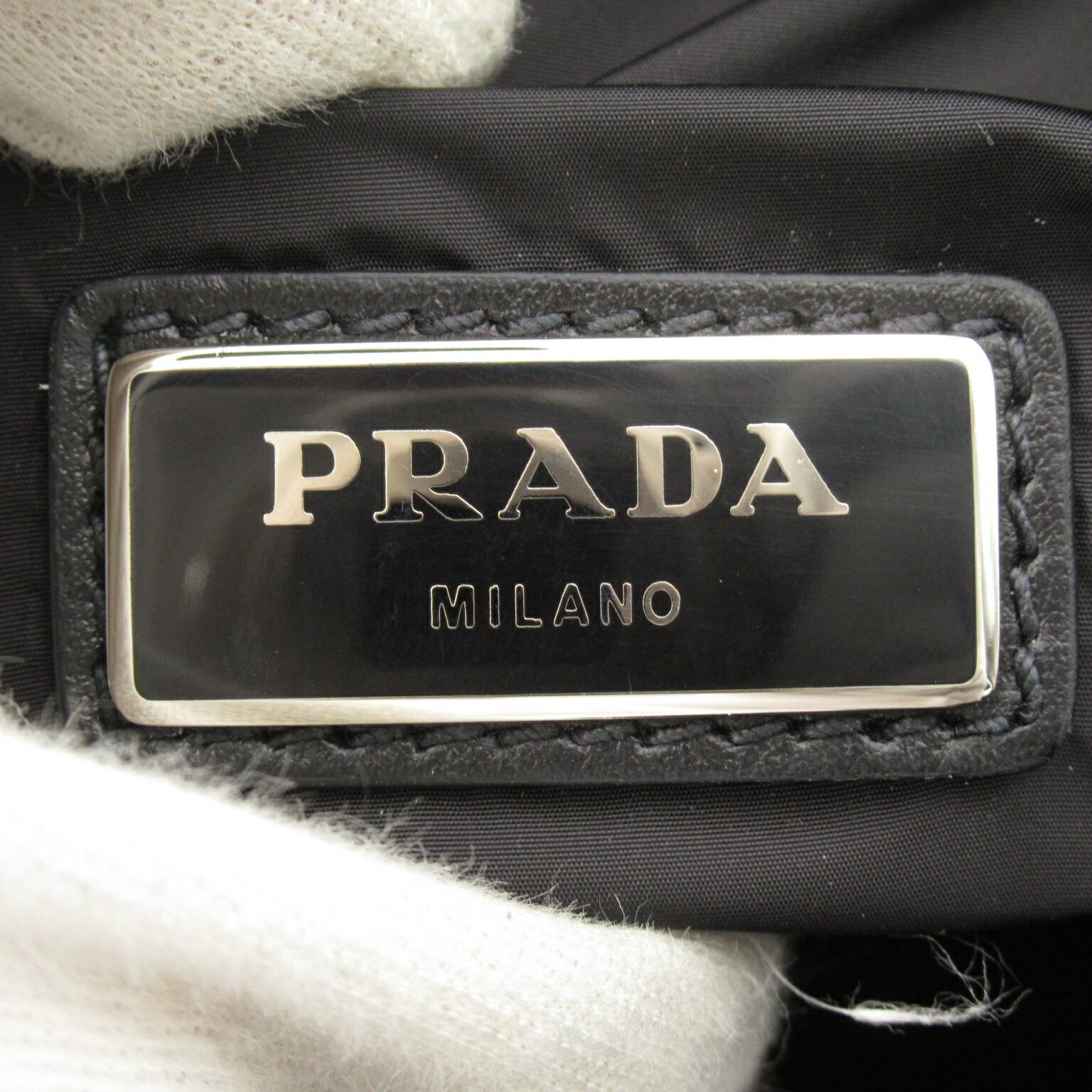 プラダPRADAリュックサックリュックサックバックパックバッグナイロンメンズレディースブラック系ブラック2VZ030【中古】