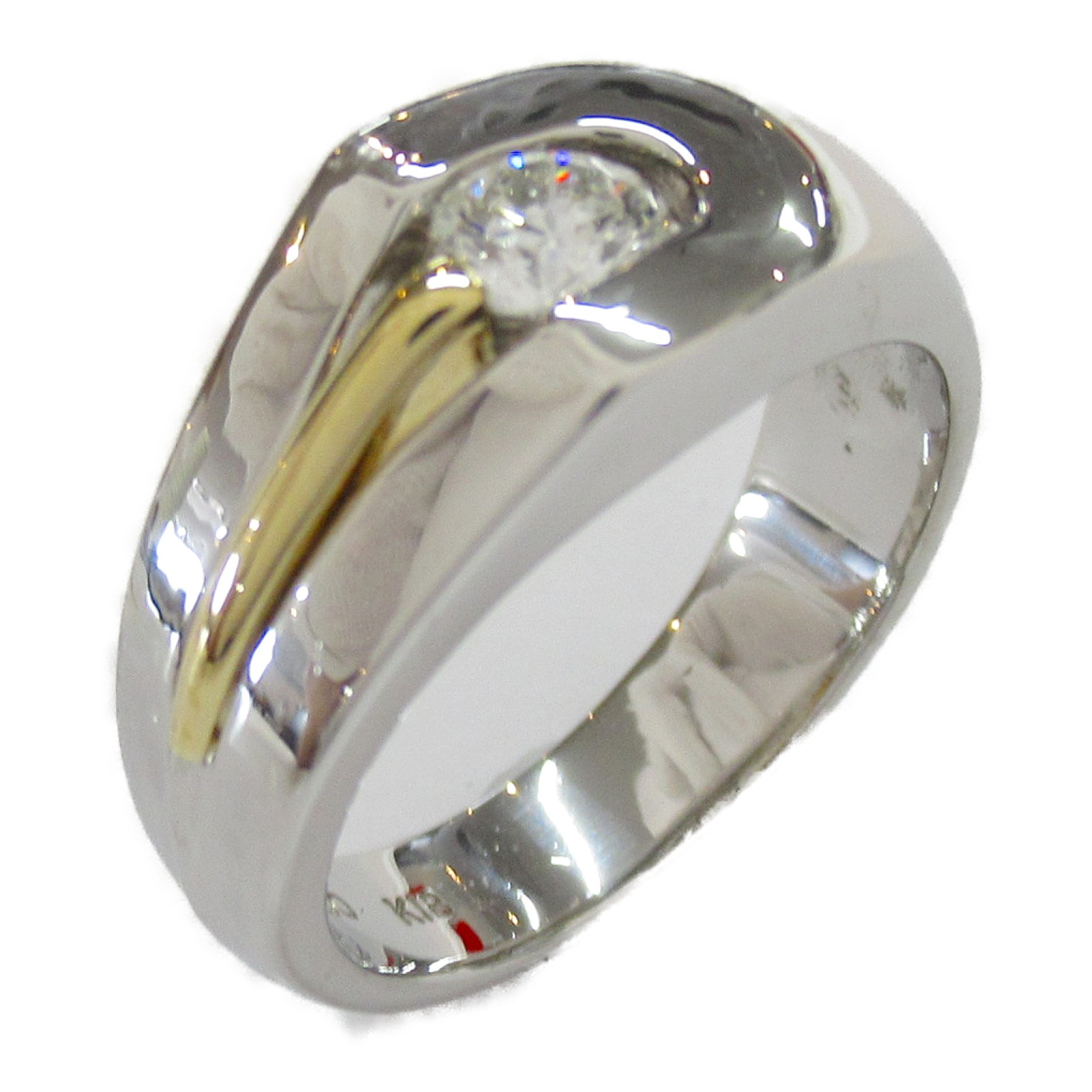 迅速な対応で商品をお届け致します ジュエリー JEWELRY ダイヤモンド リング 指輪 Pt900プラチナ K18 イエローゴールド メンズ レディース  クリア系 ダイヤ 12.6g アクセサリー fucoa.cl