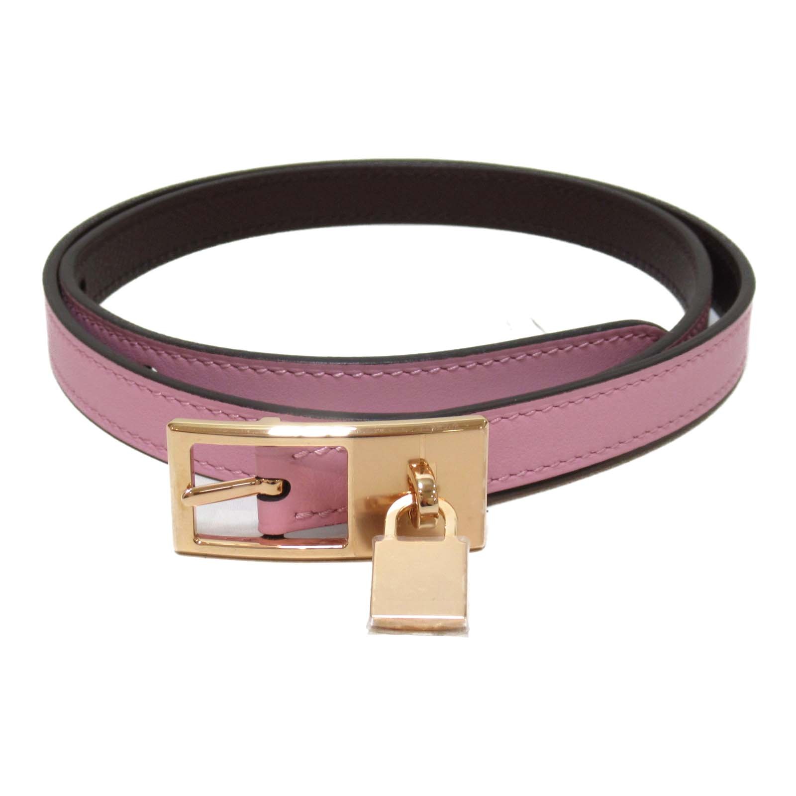 安い 激安 プチプラ 高品質 雑貨 K18pg エルメス ブランド雑貨 レディースベルト 小物 ベルト Hermes ブランド ピンク系 衣料品 ピンクゴールド モーブ レザー レディース ベルト サスペンダー