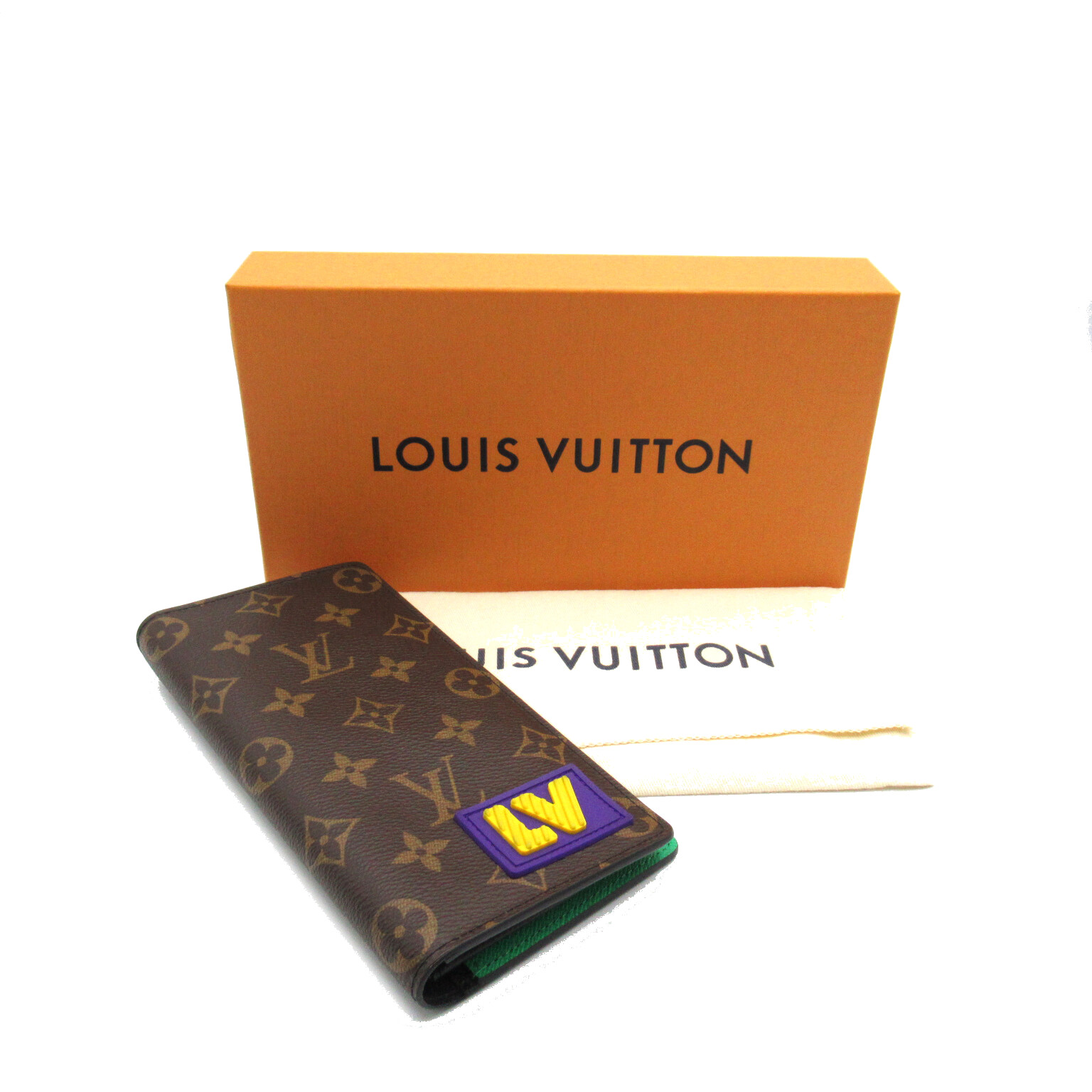 ルイ・ヴィトン LOUIS VUITTON ブラウン系 二つ折り長財布 ブランド