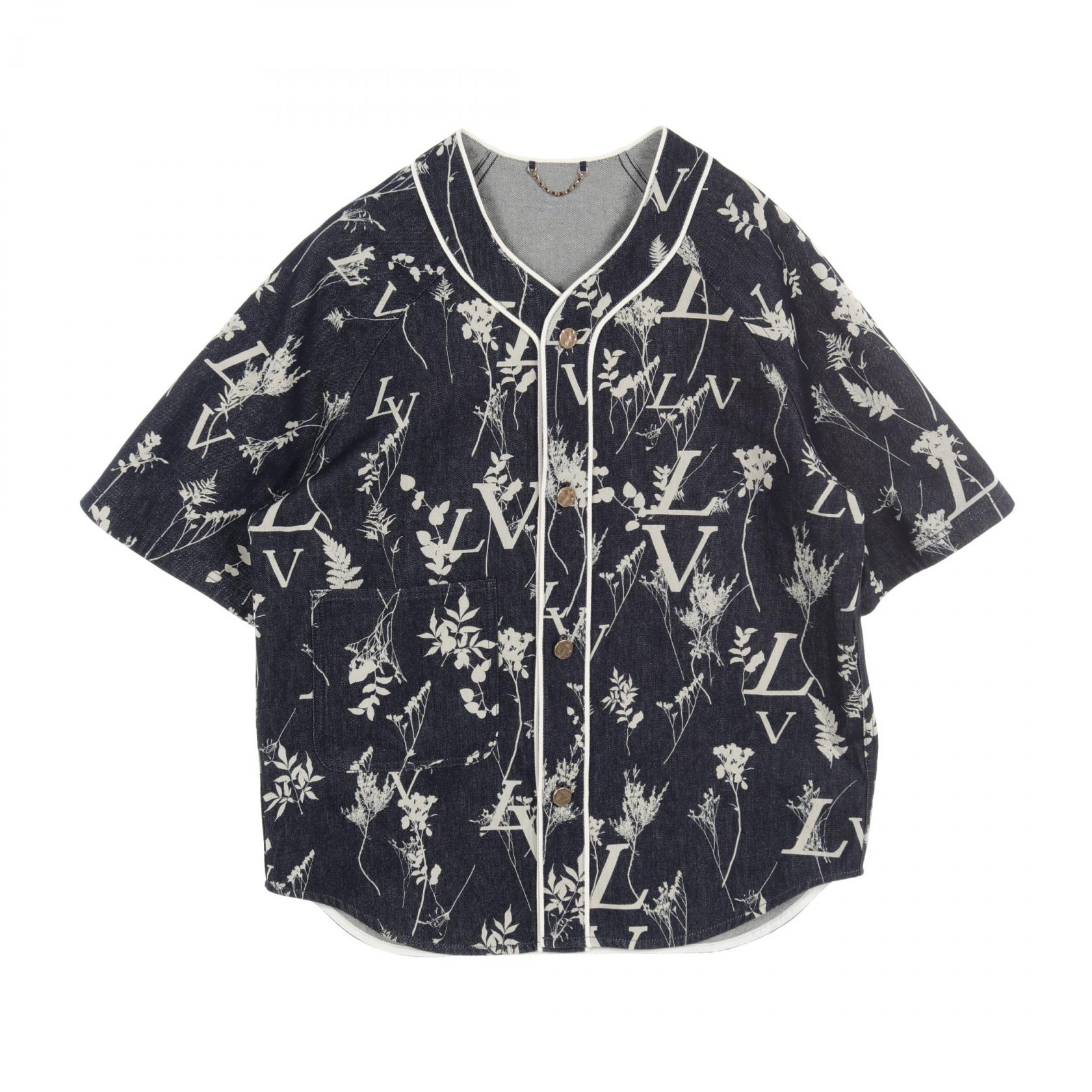 ルイヴィトン ベースボール 正規品 Ｌサイズ モノグラム シャツ 楽天市場】LOUIS VUITTON 2020AW LV Leaf Denim Baseball Shirt