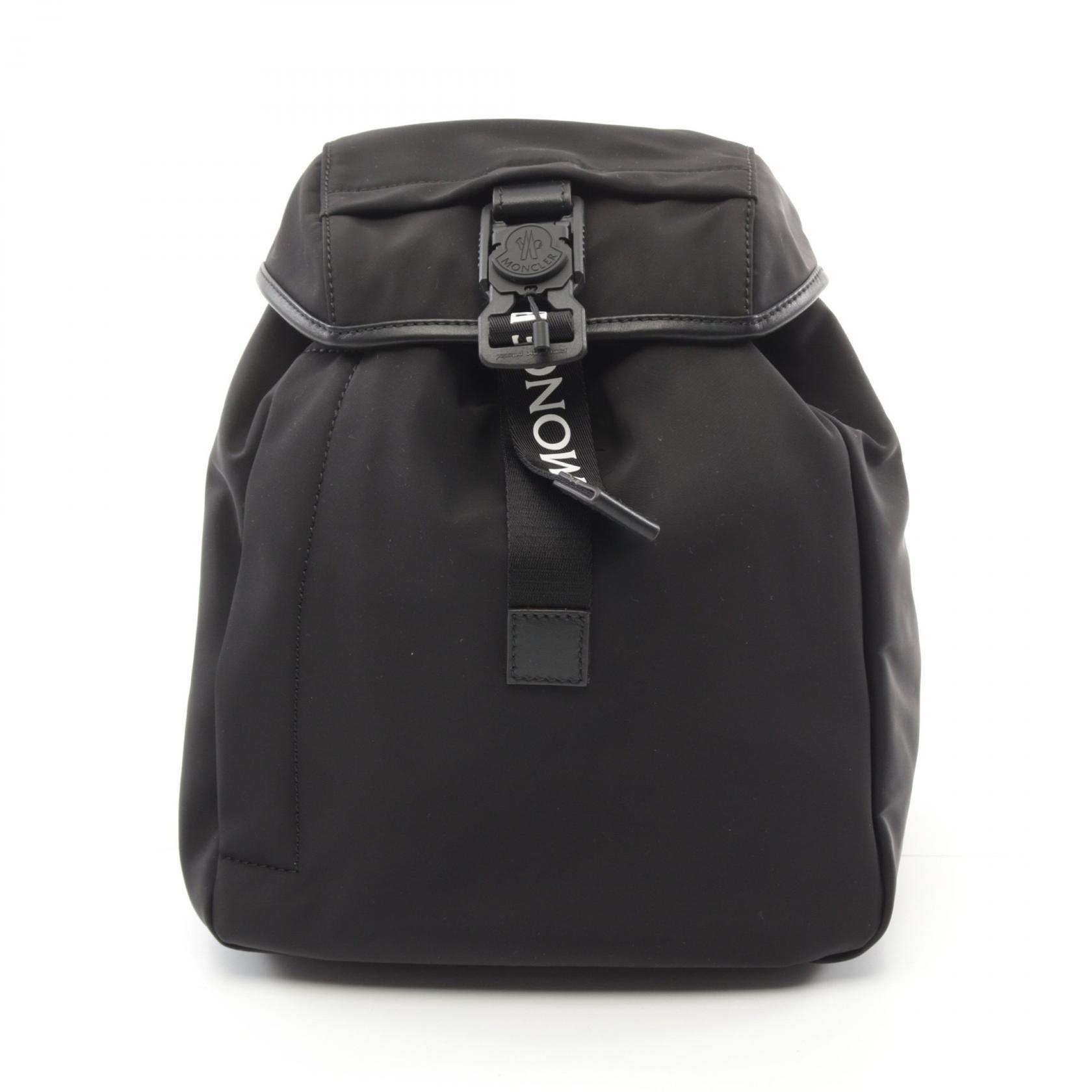 c70【極美品】モンクレール　ナイロン　レザー　ロゴ金具　2way リュック. MONCLER リュックサック、デイパック｜バッグ｜ファッション