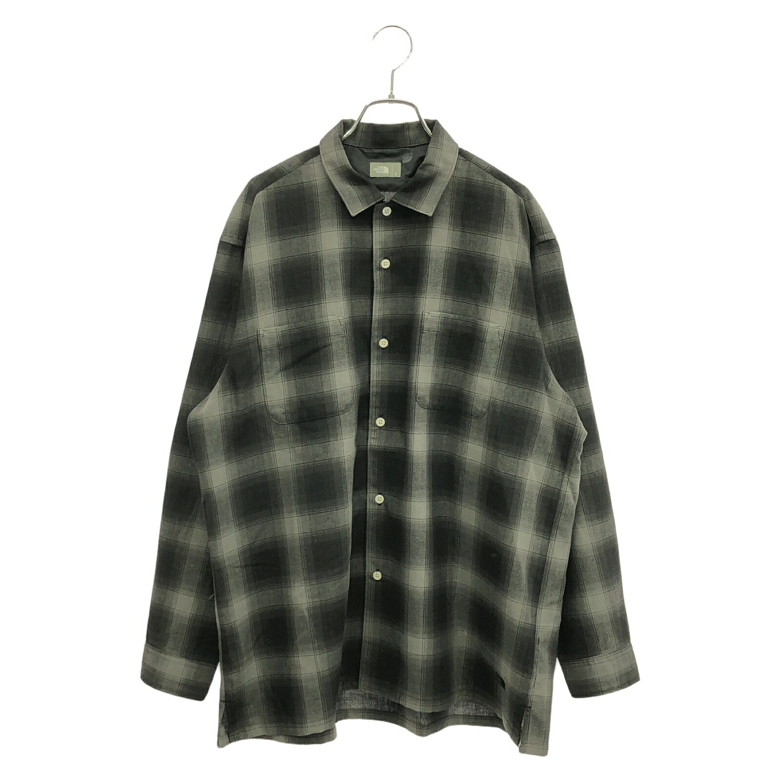 The North Face 長袖シャツ ダークグレー ウール混紡 2120300008396-1.jpg