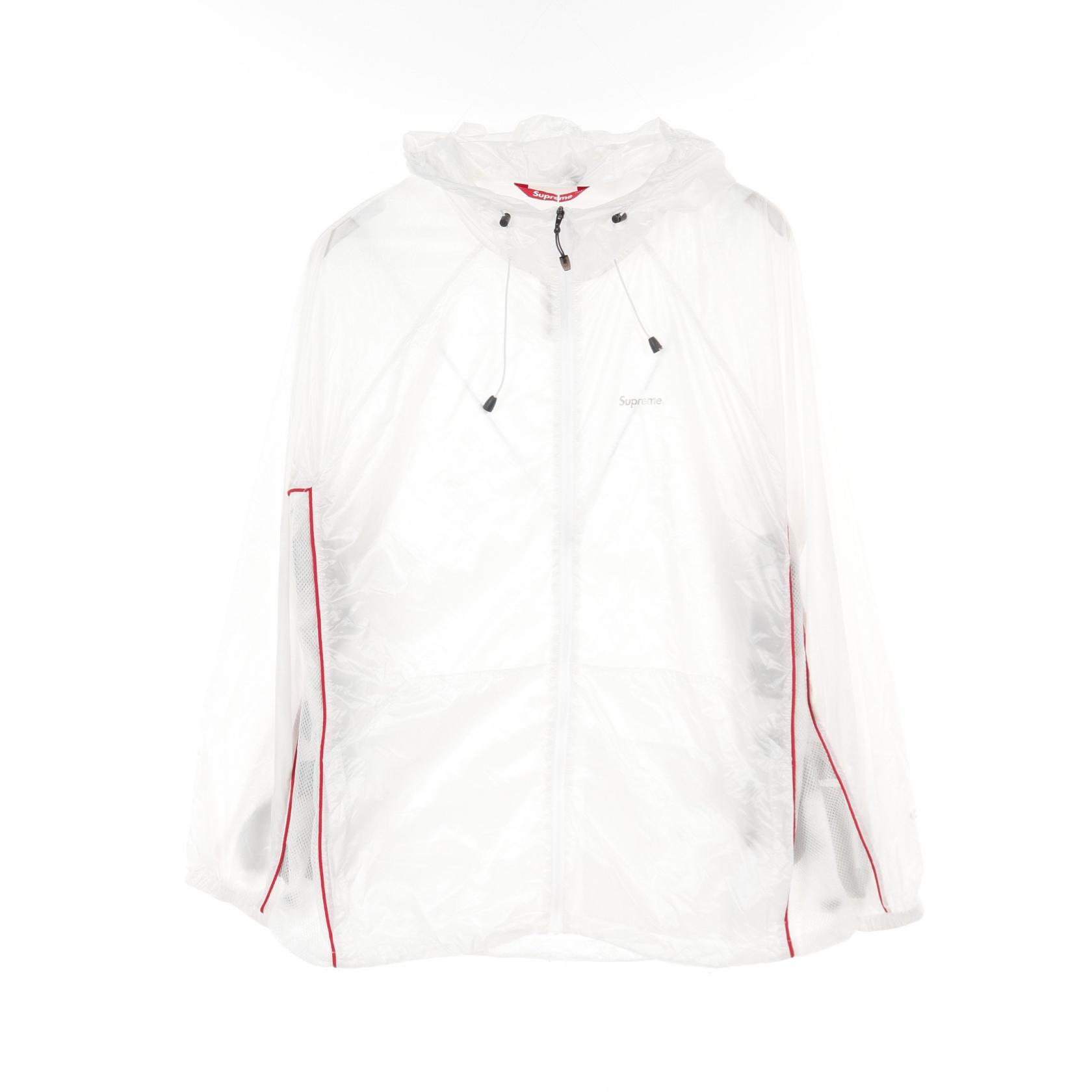 Supreme ナイロンジャケット ホワイト/レッド 中古・古着通販】Supreme (シュプリーム) ナイロンジャケット