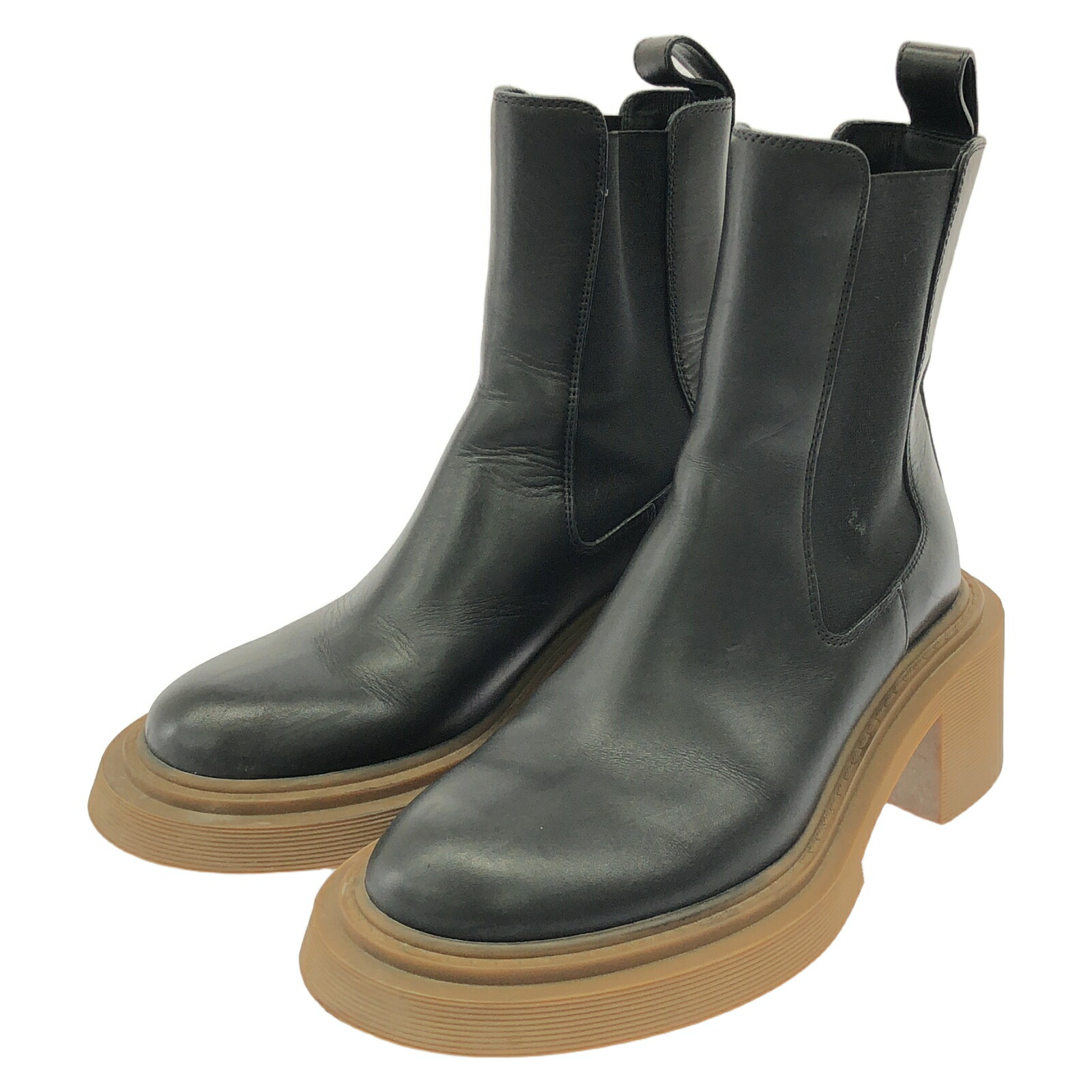 【新品】LOEWE クロコ型押し　ショートブーツ　厚底　37 ブラウン LOEWE(ロエベ) サイドゴアブーツ ブラウン サイズ 36｜【公式