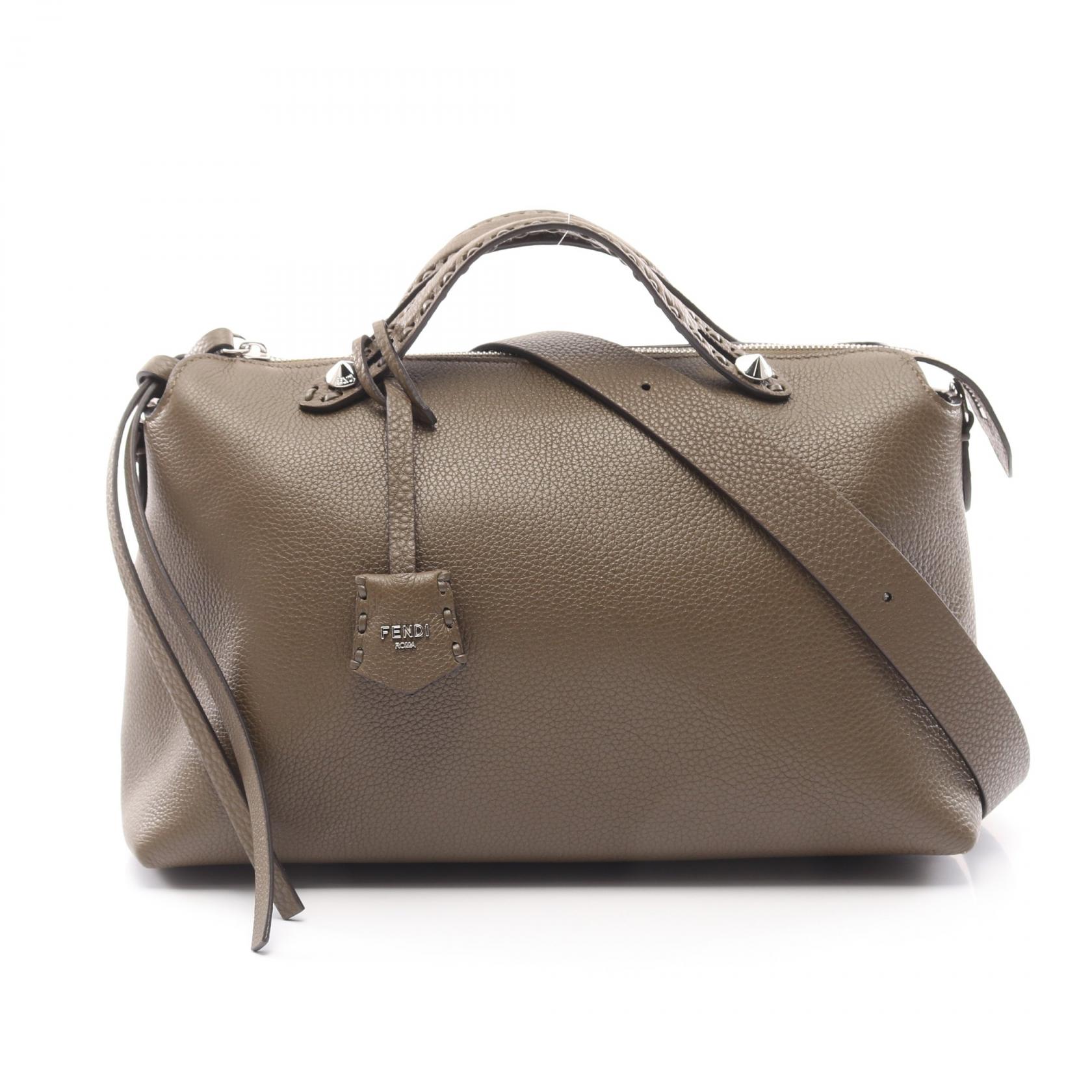 フェンディ FENDI バイ ザ ウェイ セレリア ラージ ハンドバッグ バッグ レザー レディース カーキ系 8BL156ASU2F1F2W 【新品】
