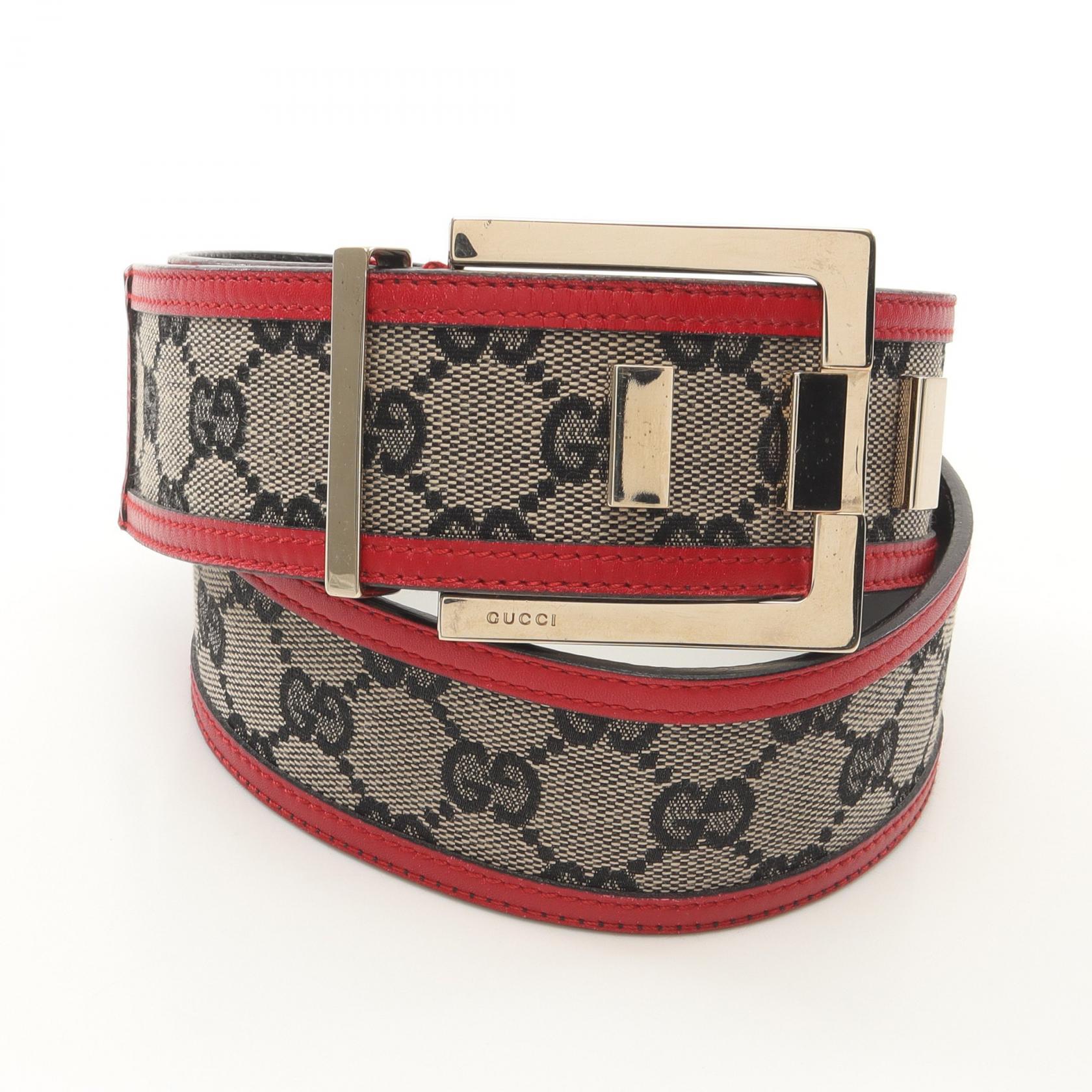 グッチ　GUCCI ベルト　GGキャンバス　赤　インターロッキング GUCCI グッチ ベルト インターロッキングG 546386 AP00G 6523