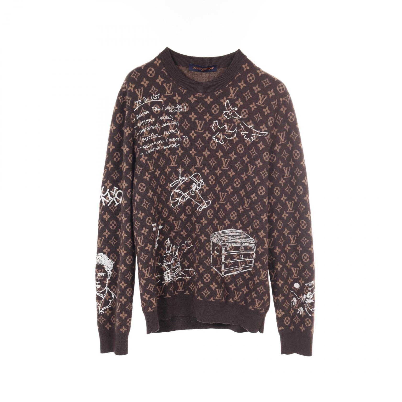 LOUIS VUITTON 22AW スタジオジャガードニット LOUIS VUITTON ルイヴィトン 22AW スタジオジャカードクルー