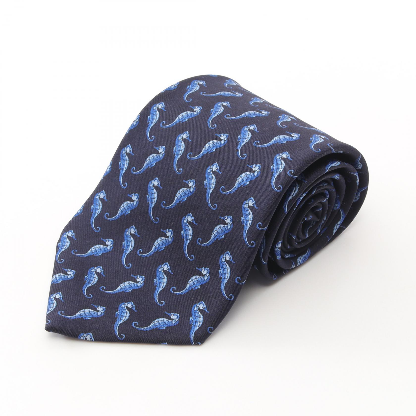 箱付　極美品　ティファニー　ネクタイ　紺　ストライプ　シルクジャガード 箱付 極美品 ティファニー ネクタイ 紺 ストライプ シルク