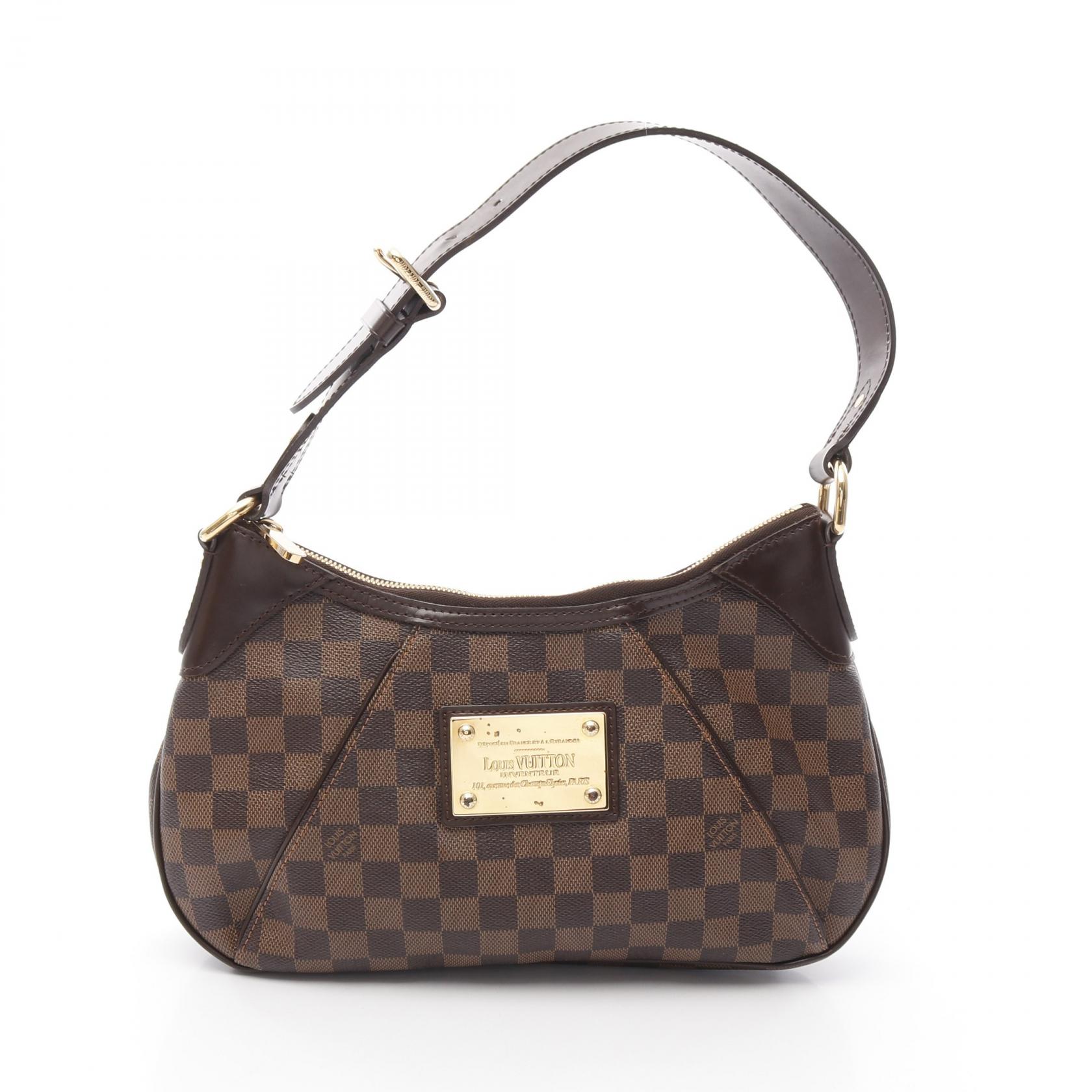 【ポイント5倍｜4/18 0:00～4/20 23:59】ルイ・ヴィトン LOUIS VUITTON テムズPM ショルダーバッグ バッグ PVCコーティングキャンバス レザー ダミエ レディース ブラウン系 N48180 【中古】