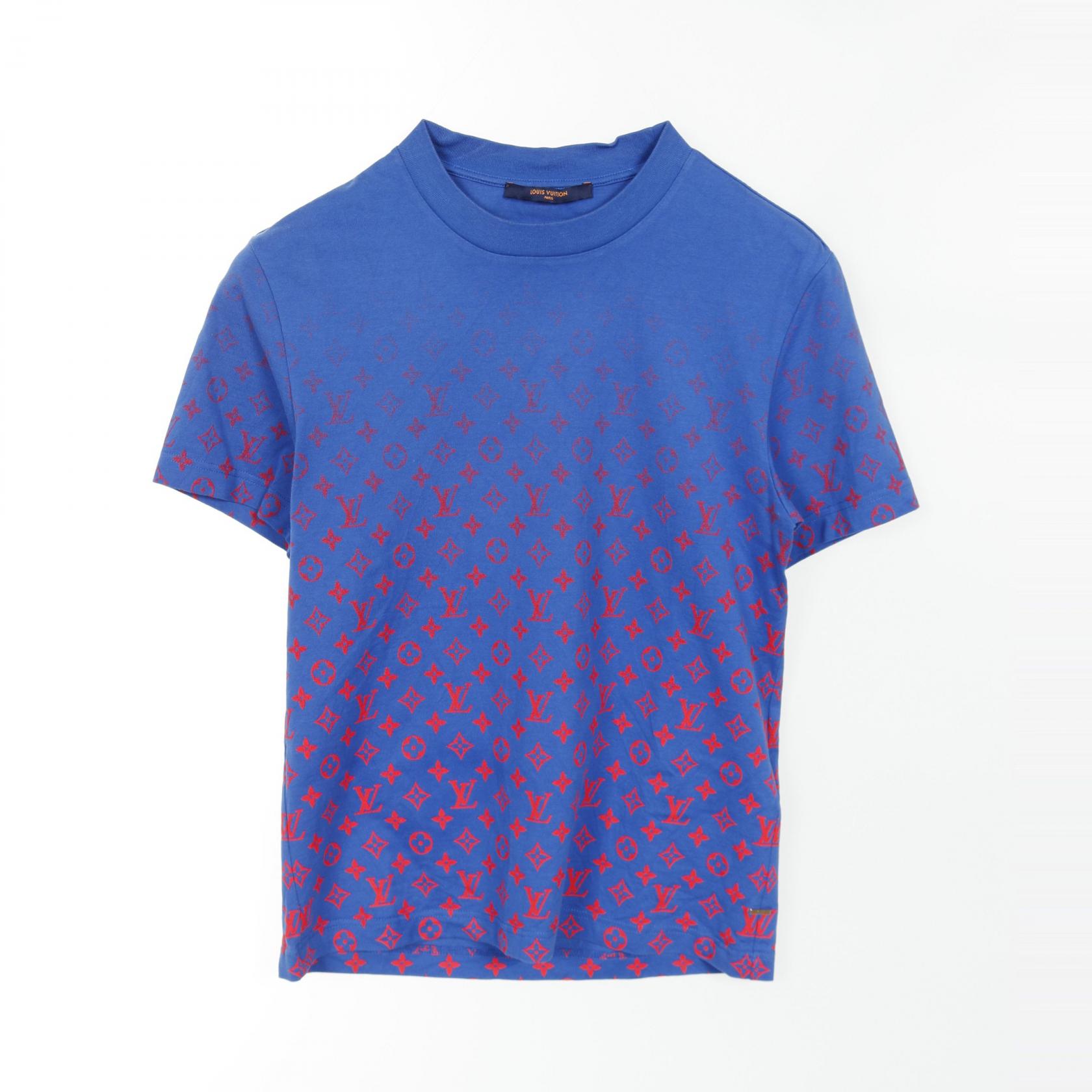 国内発☆【LOUIS VUITTON】グラディエントコットンTシャツ パリ直営店【Louis Vuitton】グラディエントコットンTシャツ