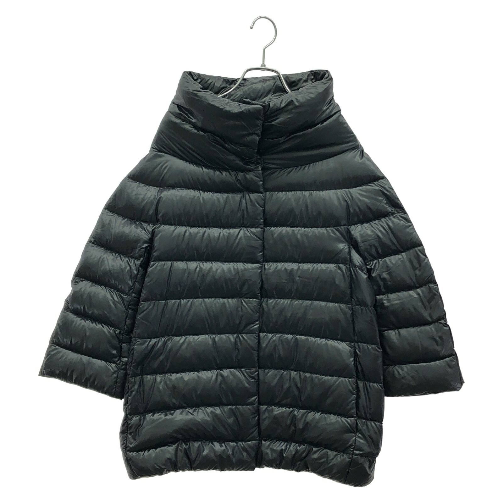 HERNOヘルノPI0712D 40 ブラック　異素材切替ナイロンダウン Herno ヘルノ 異素材切り替えダウンジャケット PI0712D ブラック