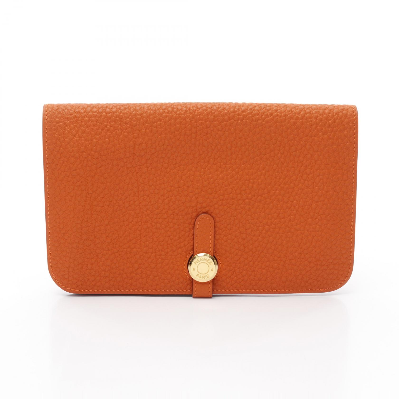 エルメス トリヨンクレマンス ドゴンGM 長財布 HERMES 美品 お買い得 HERMES エルメス ドゴンGM □D 長財布 トリヨンクレマンス