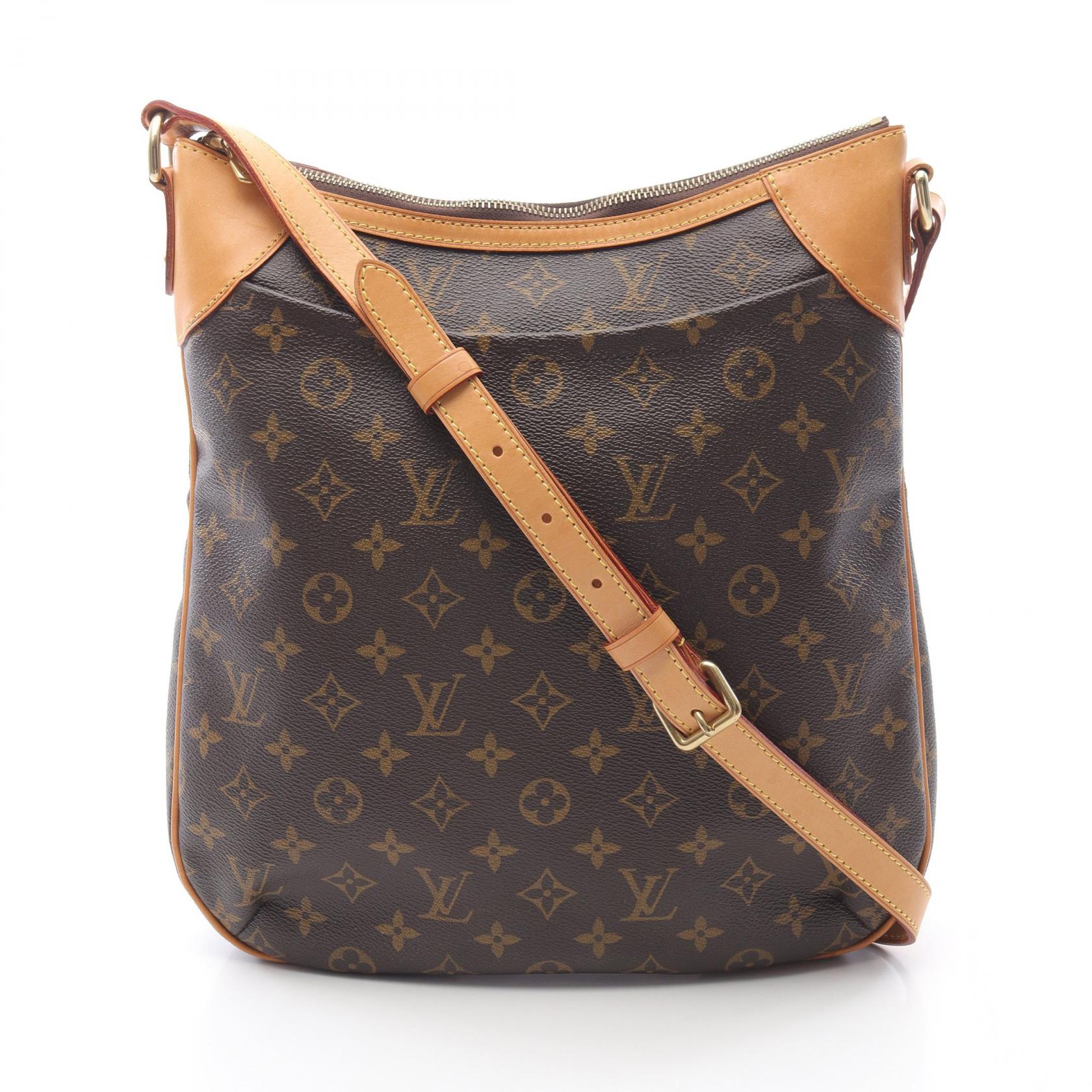【ポイント5倍｜4/18 0:00～4/20 23:59】ルイ・ヴィトン LOUIS VUITTON オデオンMM モノグラム ショルダーバッグ バッグ PVCコーティングキャンバス レザー レディース ブラウン系 M56389 【中古】