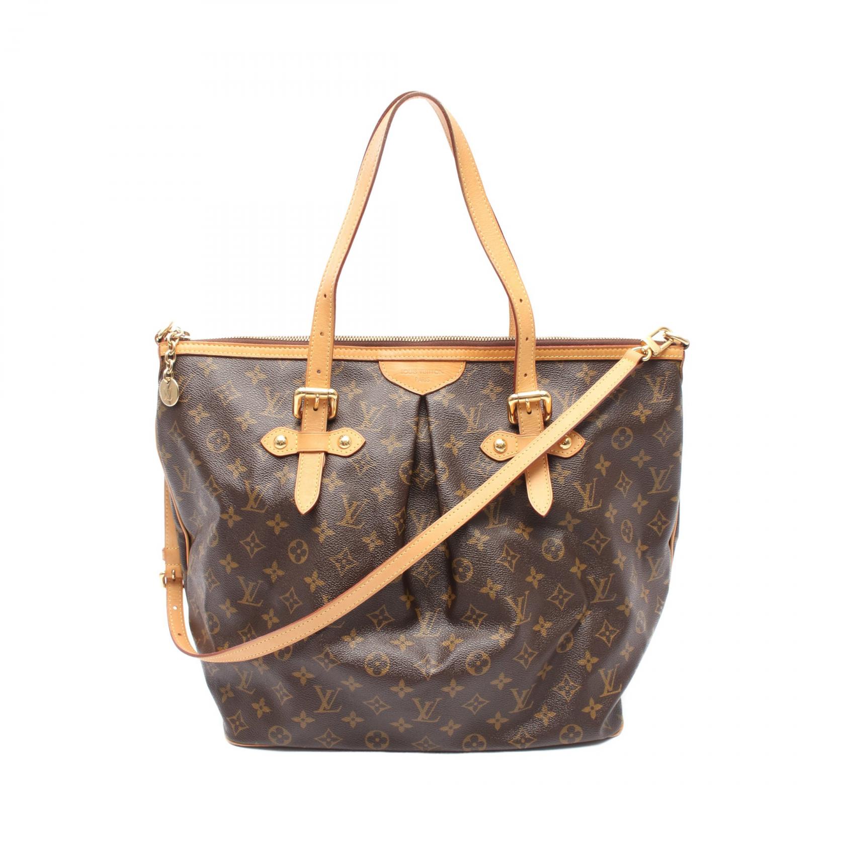 【5千円OFFクーポン対象】ルイ・ヴィトン LOUIS VUITTON パレルモGM モノグラム ショルダーバッグ バッグ PVCコーティングキャンバス レザー レディース ブラウン系 M40146 【中古】