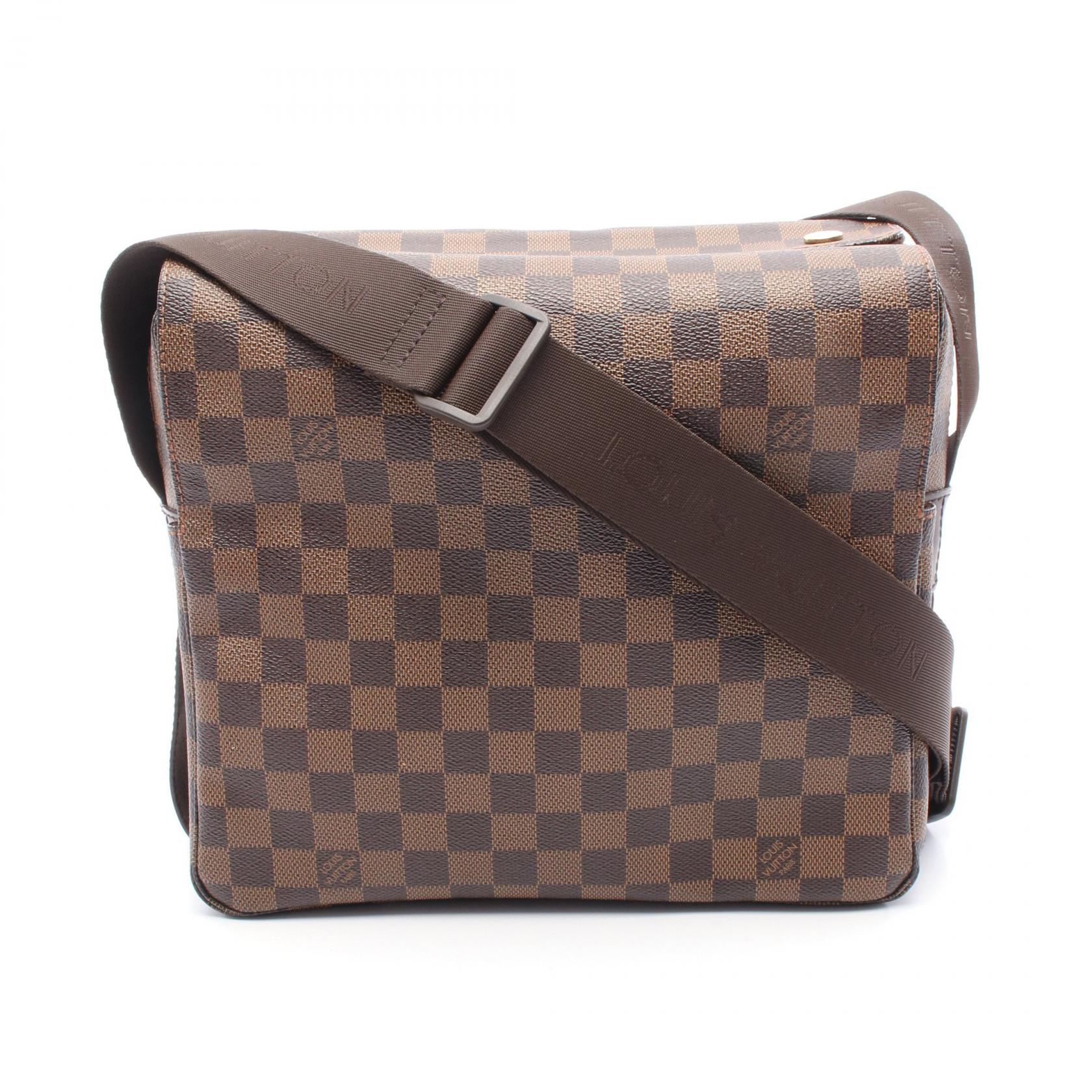 【5千円OFFクーポン対象】ルイ・ヴィトン LOUIS VUITTON ナヴィグリオ ショルダーバッグ バッグ PVCコーティングキャンバス レザー ダミエ メンズ レディース ブラウン系 N45255 【中古】