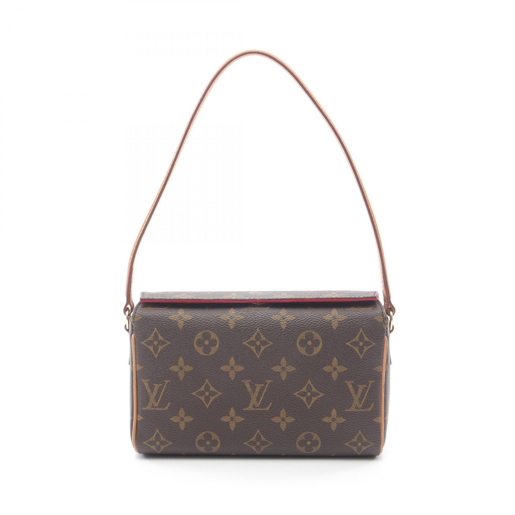 ≪5%OFFクーポン&まとめ買い10% ~7/26 9:59〆≫ルイ・ヴィトン LOUIS VUITTON レシタル ハンドバッグ バッグ PVCコーティングキャンバス レザー モノグラム レディース ブラウン系 M51900 【中古】|BRANDOFF TOKYO