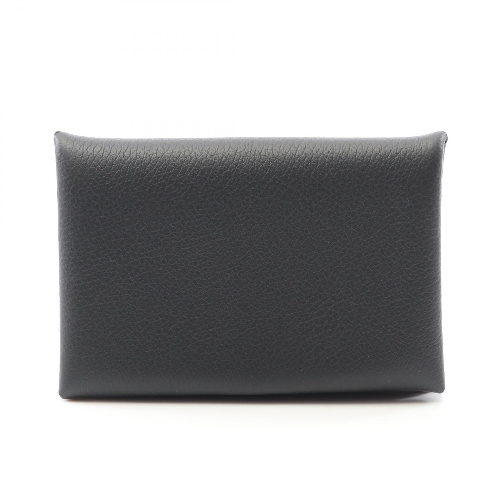 【ポイント5倍｜4/18 0:00～4/20 23:59】エルメス HERMES カルヴィ コインケース 財布 レザー エバーカラー エバーカラー レディース ブラック系 【中古】