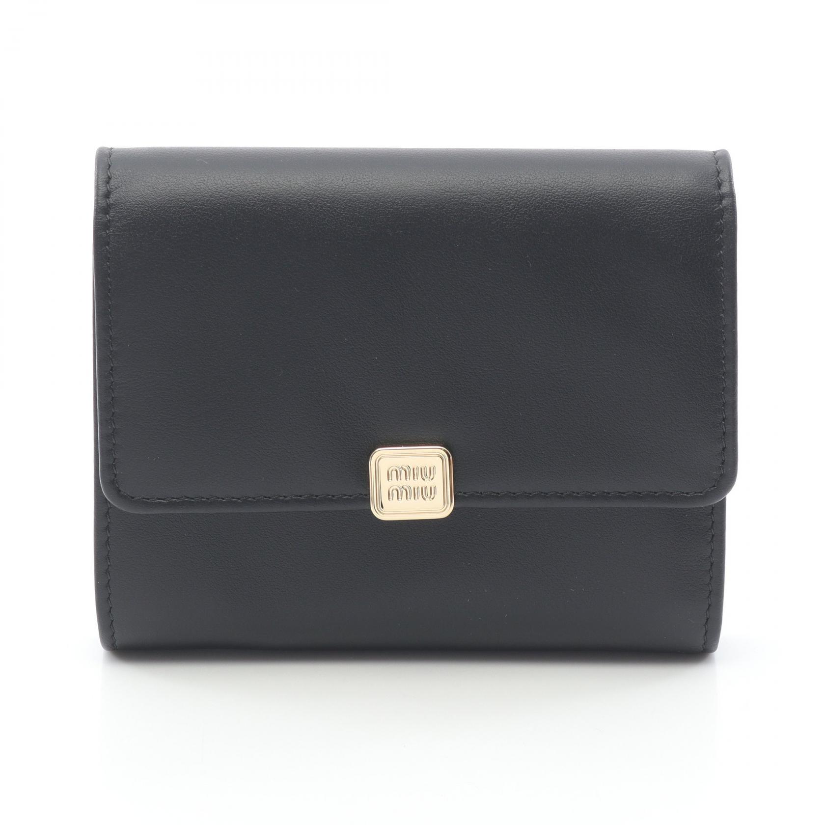 チ*モ様 miu miu 三つ折り財布 黒 楽天市場】ミュウ ミュウ Miu Miu 三つ折り財布 三つ折り財布