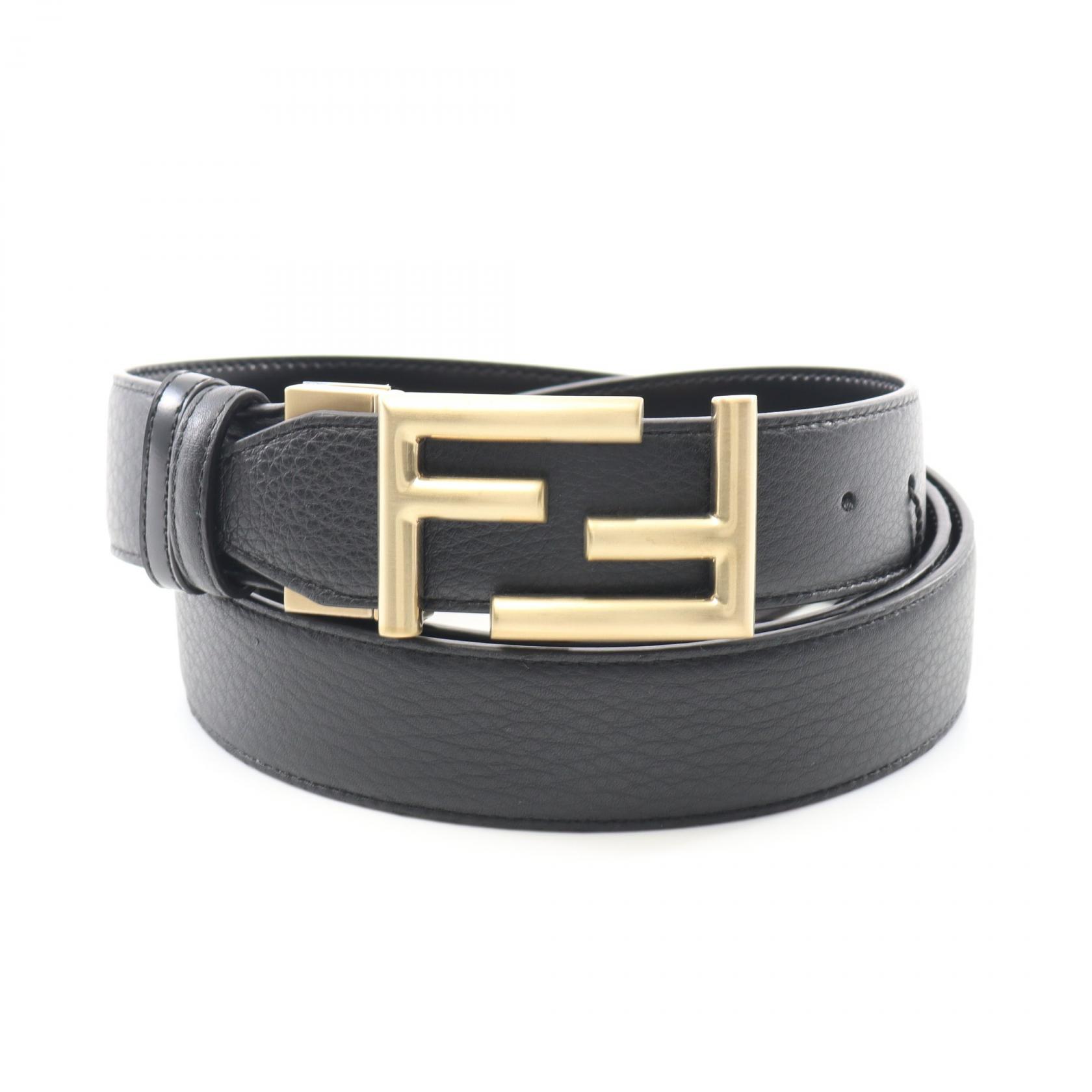 現行品✨未使用級✨ FENDI ベルト FFバックル ゴールド金具 ズッカ柄 黒 8u0r6e89d9b1jays_1.jpg