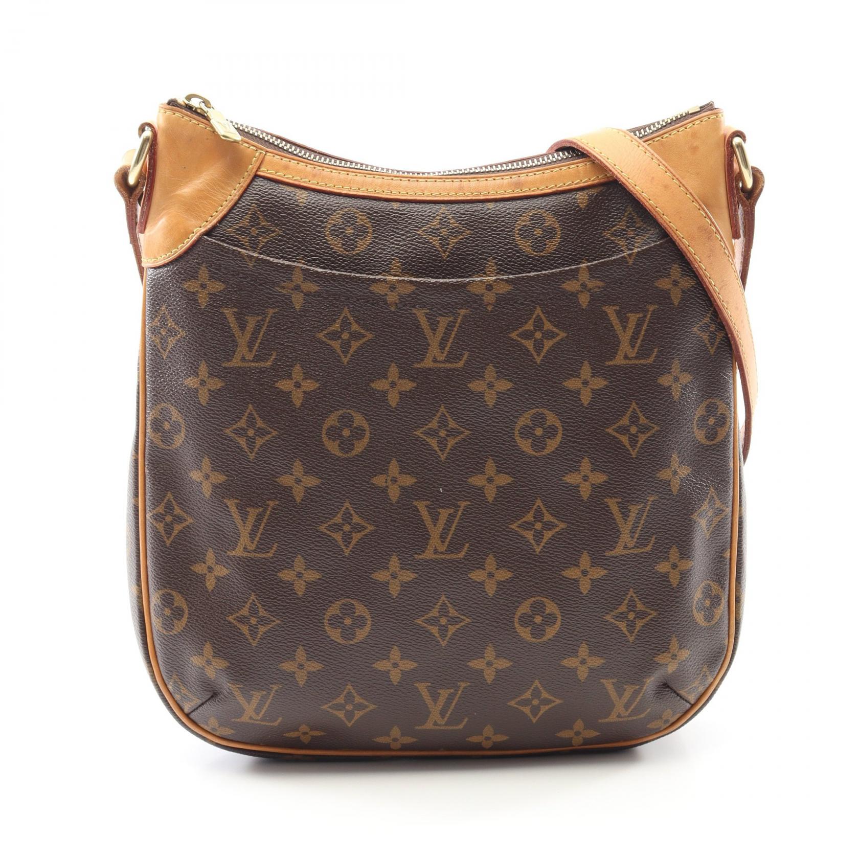 【5千円OFFクーポン対象】ルイ・ヴィトン LOUIS VUITTON オデオンPM ショルダーバッグ バッグ PVCコーティングキャンバス レザー モノグラム レディース ブラウン系 M56390 【中古】