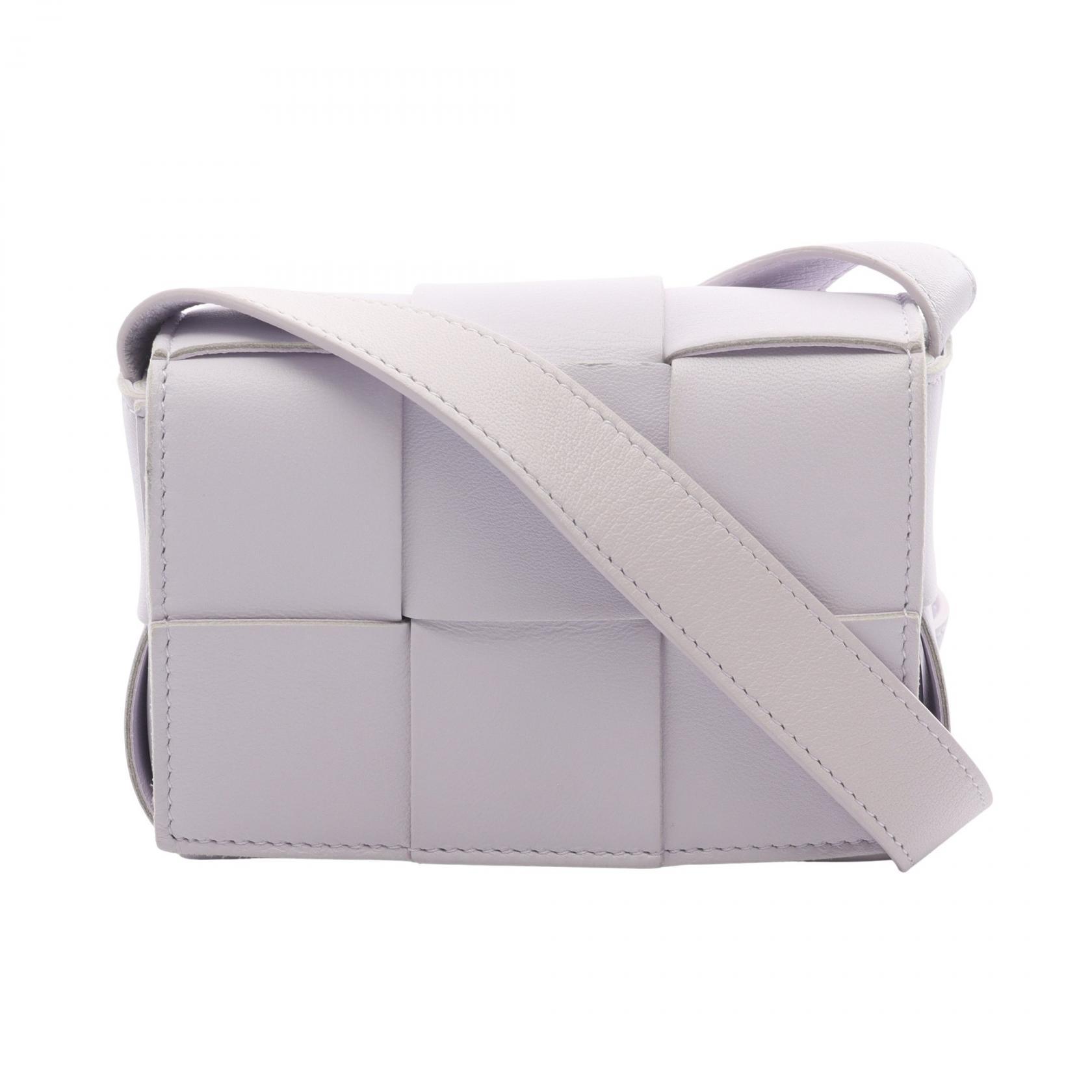 ≪5％OFFクーポン対象＆まとめ買い10%OFF≫ボッテガヴェネタ BOTTEGA VENETA CANDY キャンディ カセット ミニ ショルダーバッグ バッグ レザー レディース パープル系 【中古】