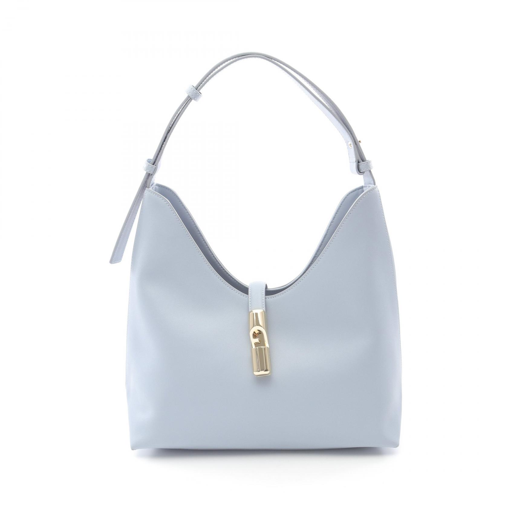 ≪5％OFFクーポン対象＆まとめ買い10%OFF≫フルラ Furla Goccia ショルダーバッグ M ゴッチャ ショルダーバッグ バッグ レザー レディース ブルー系 WBO1499 【中古】
