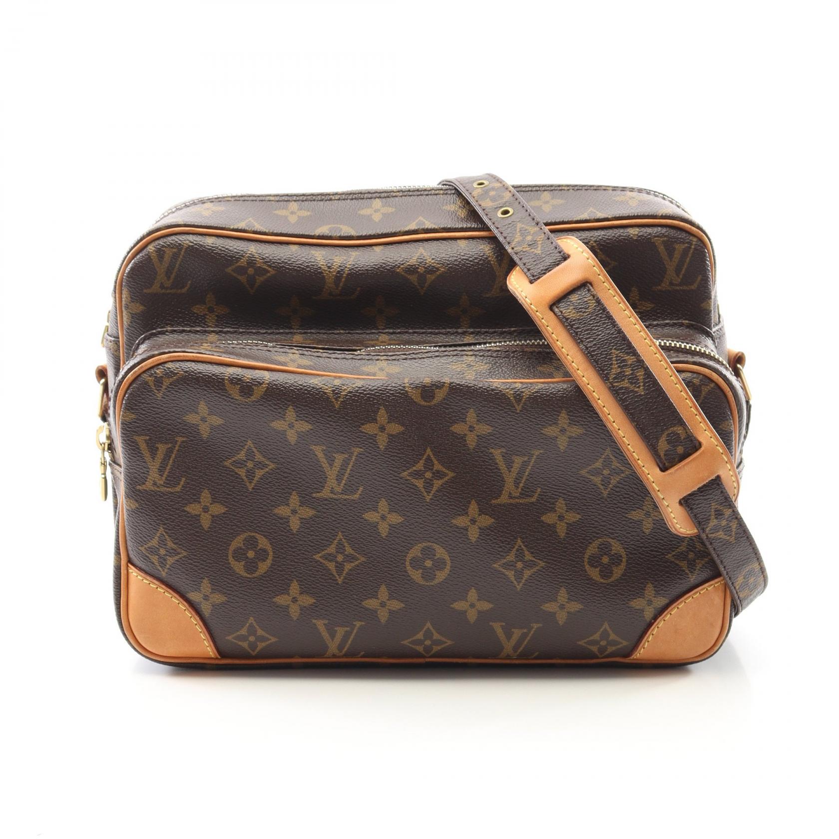 【5千円OFFクーポン対象】ルイ・ヴィトン LOUIS VUITTON ナイル ショルダーバッグ バッグ PVCコーティングキャンバス レザー モノグラム レディース ブラウン系 M45244 【中古】
