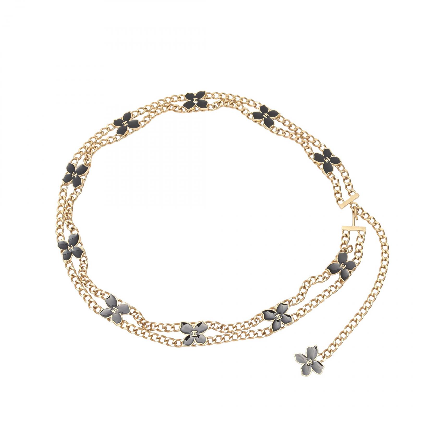 楽天市場】【CHANEL】シャネル チェーンベルト 金メッキ×レザー