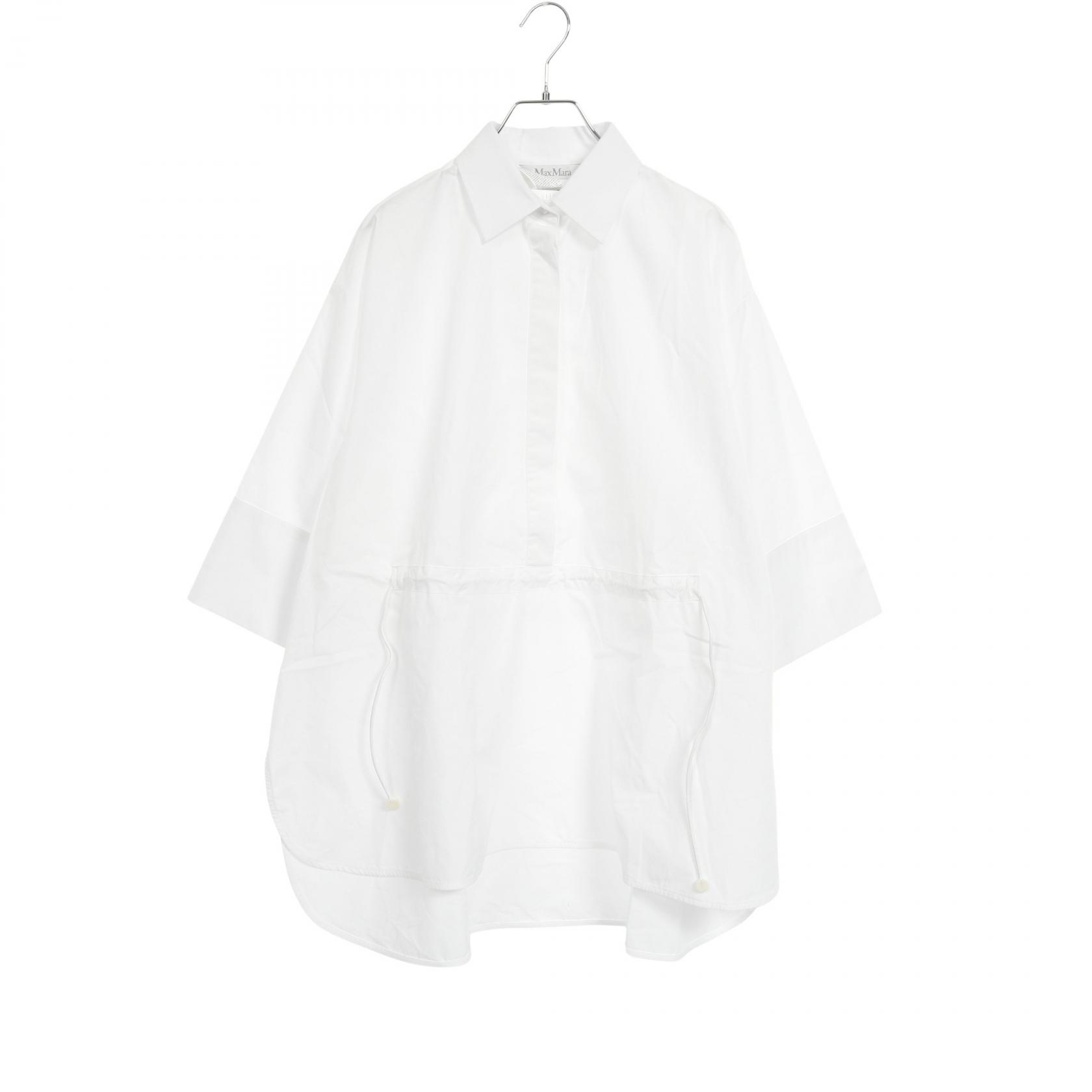 マックスマーラ MAX MARA プルオーバーシャツ ブラウス 衣料品 トップス コットン レディース ホワイト系 【中古】